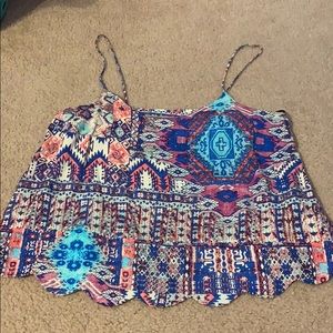 Multicolor spaghetti tank top